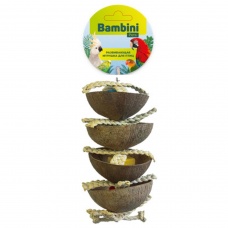Bambini Pets Игрушка для средних и крупных попугаев Четыре кокоса, 26 см