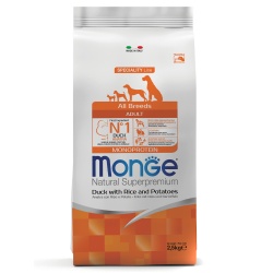 Monge Dog Monoprotein корм для собак всех пород утка с рисом и картофелем