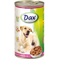 Dax консервы с телятиной для собак, 1.24 кг