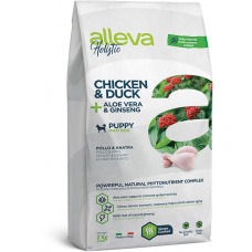 Alleva Holistic Chicken & Duck + Aloe vera & Ginseng Puppy Maxi