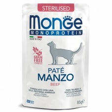 Monge Cat Monoprotein Pouch паучи для стерилизованных кошек говядина 85г