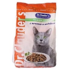 Dr. Cluader's cухой корм с ПЕЧЕНЬЮ И ИНДЕЙКОЙ для кошек, 15 кг