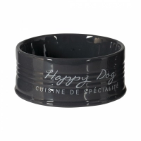 DUVO+ Миска для животных керамическая, "Happy Dog", черная