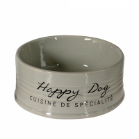 DUVO+ Миска для животных керамическая, "Happy Dog", серая