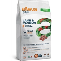 Сухой корм для взрослых собак средних и крупных пород Alleva Holistic Lamb & Venison + Hemp & Ginseng Medium/Maxi
