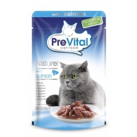 PreVital Naturel консервы с лососем в соусе для кошек, 85 г