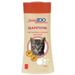 Шампунь"Доктор Зоо"для котят от блох 250мл Желтый