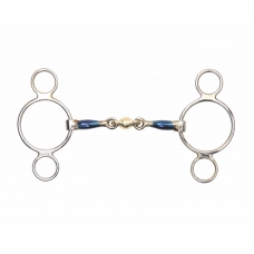 SHIRES Трензель восьмерка с 2-мя кольцами "Blue Sweet", 12,5 см