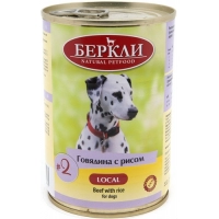 Беркли Local консервы для собак №2 Говядина с рисом