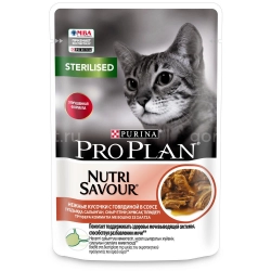 Pro Plan Pouch консервы для стерилизованных кошек говядина